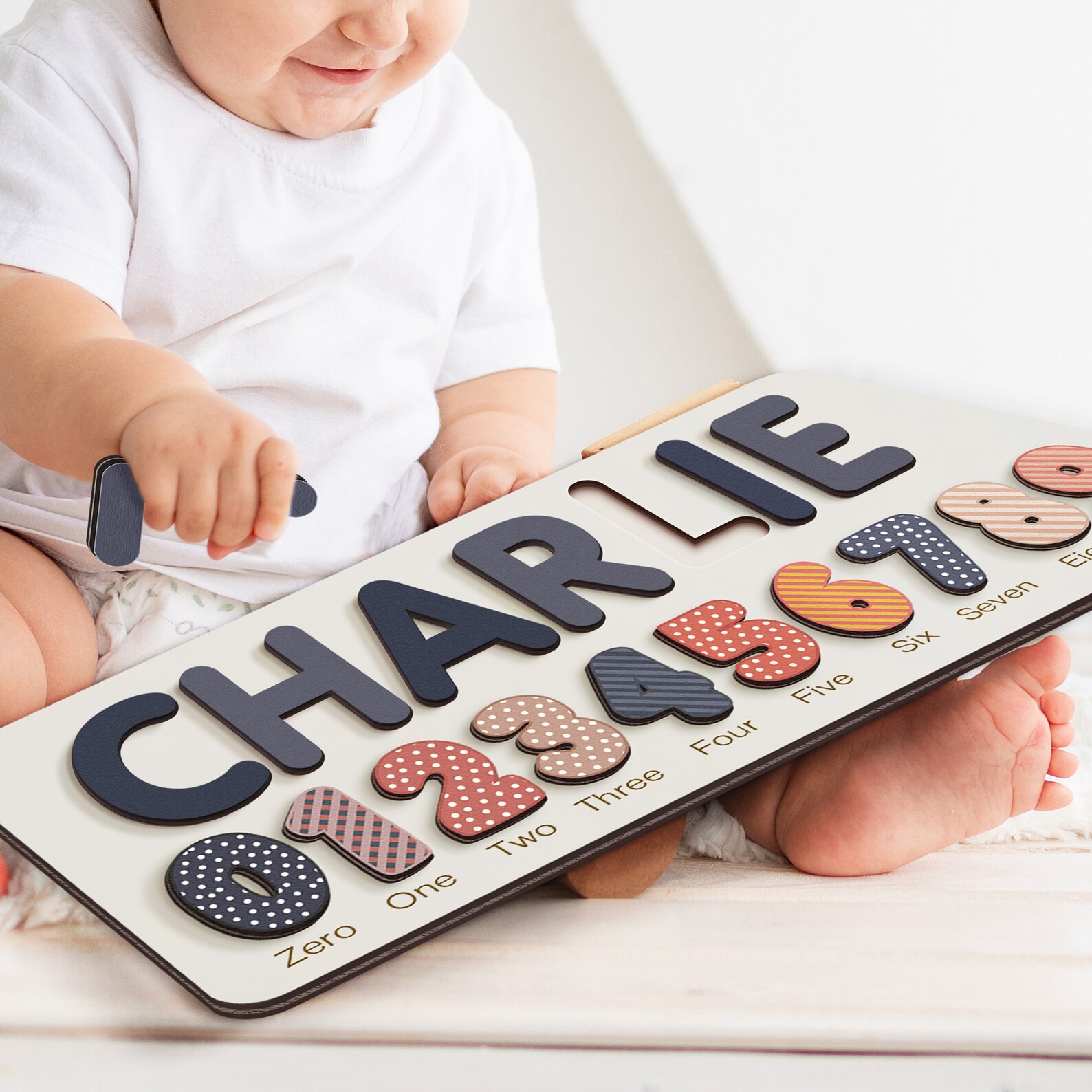 Personalized Name Puzzle With Colored Wooden Letters New Baby - Etsy