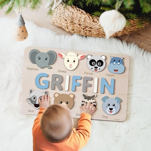 Personalized Name Puzzle With Name, Toddler wooden Toys, Montessori Toys, Baby Gift, Wooden Toys, 1st Birthday Gift, Christmas Gift