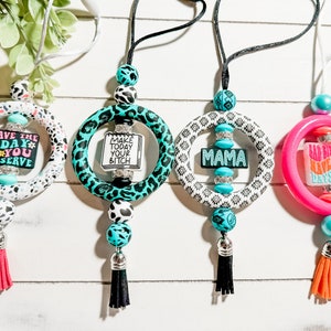 Silicone Car Charm, Silicone Beads, Silicone Focal Bead, Rearview Mirror Charm, Car Hanging Charm, Gift Idea, Gifts for Her