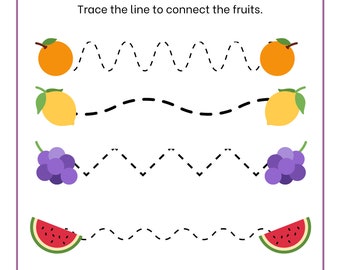 2 Printable Preschool Tracing Worksheets | Trace The Lines | Perfect For Homeschooling, Daycares, and Parents