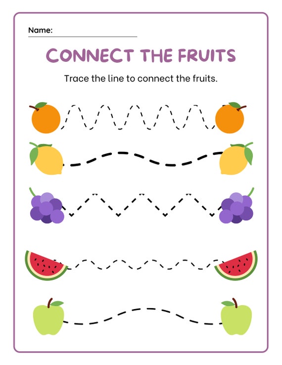2 Printable Preschool Tracing Worksheets Trace the Lines Etsy 2 Printable Preschool Tracing Worksheets Trace the Lines Etsy