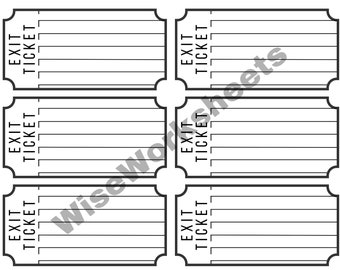 Printable Exit Tickets | Exit Slips | Exit tickets for class | Great for schools and teachers