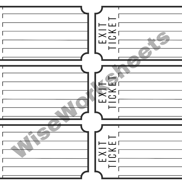 Class Exit Tickets - Etsy