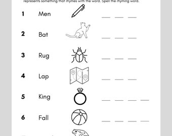 3 Pages of Rhyming Worksheets | Rhyming | Worksheets |  Great for Parents, Daycares, Homeschooling and more