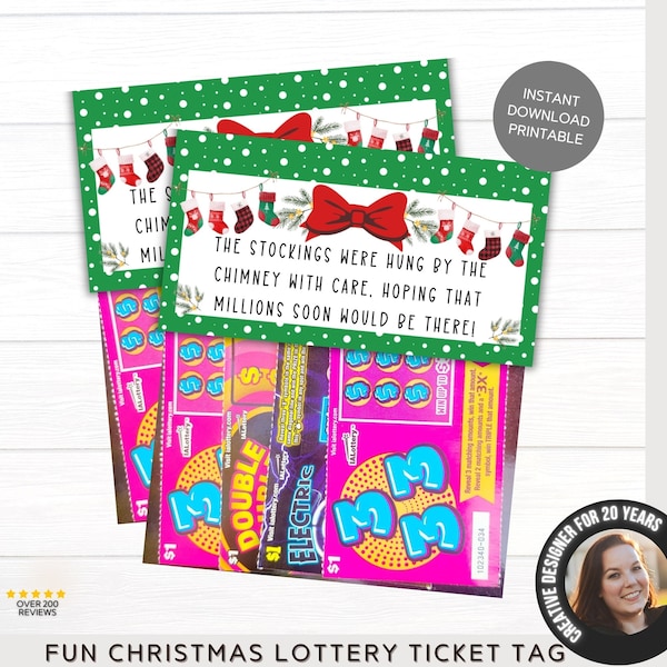 Christmas Lottery Ticket Gift Ideas |  White Elephant Gag Gift | Stocking Stuffer | Secret Santa Gift Christmas Favors | Gifts Teens