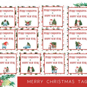 Printable Christmas Gift Tags | Happy New Year Printable Tags | Cookie ...