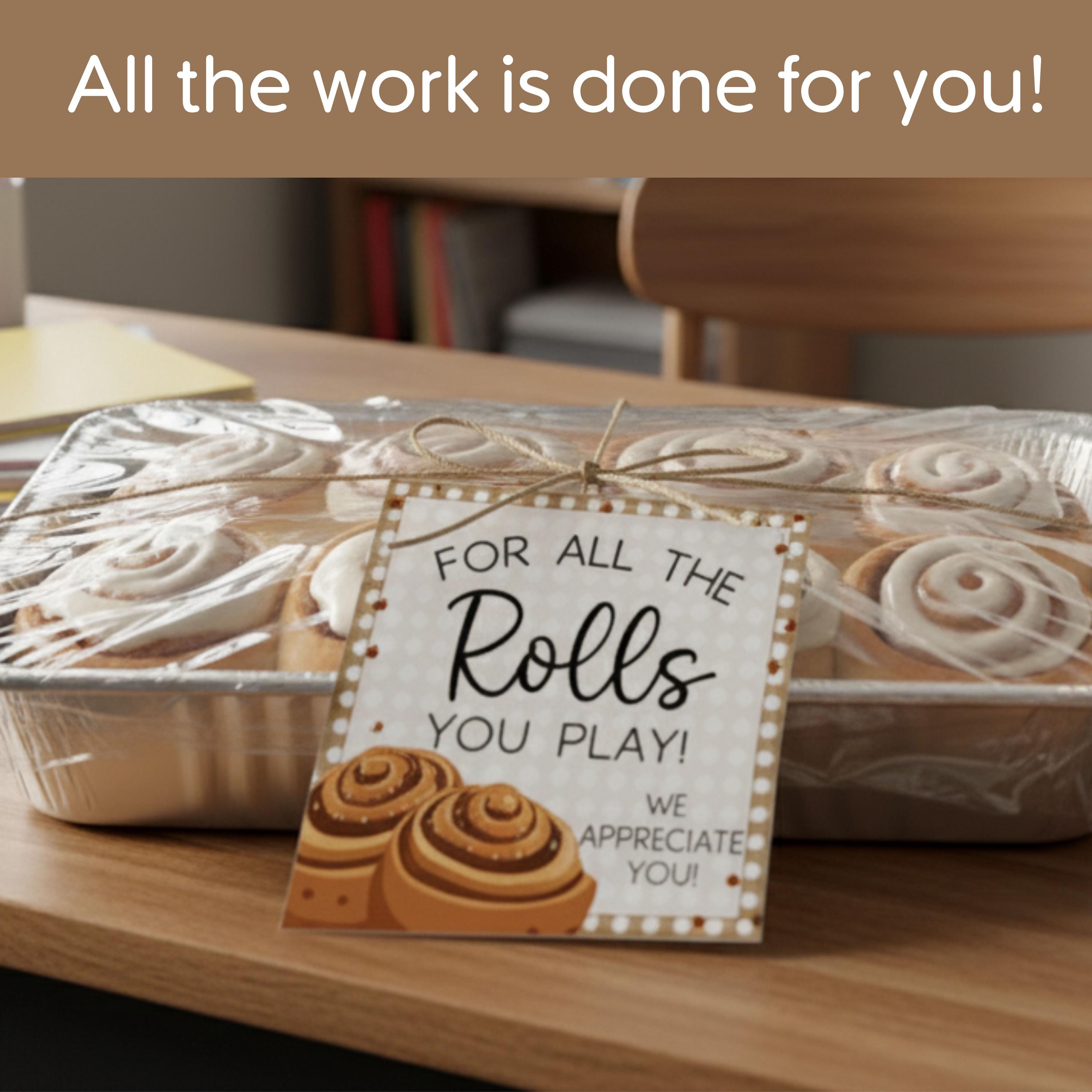 Cinnamon Roll Gift Tag | Teacher Nurse Staff Appreciation Gift Tag ...