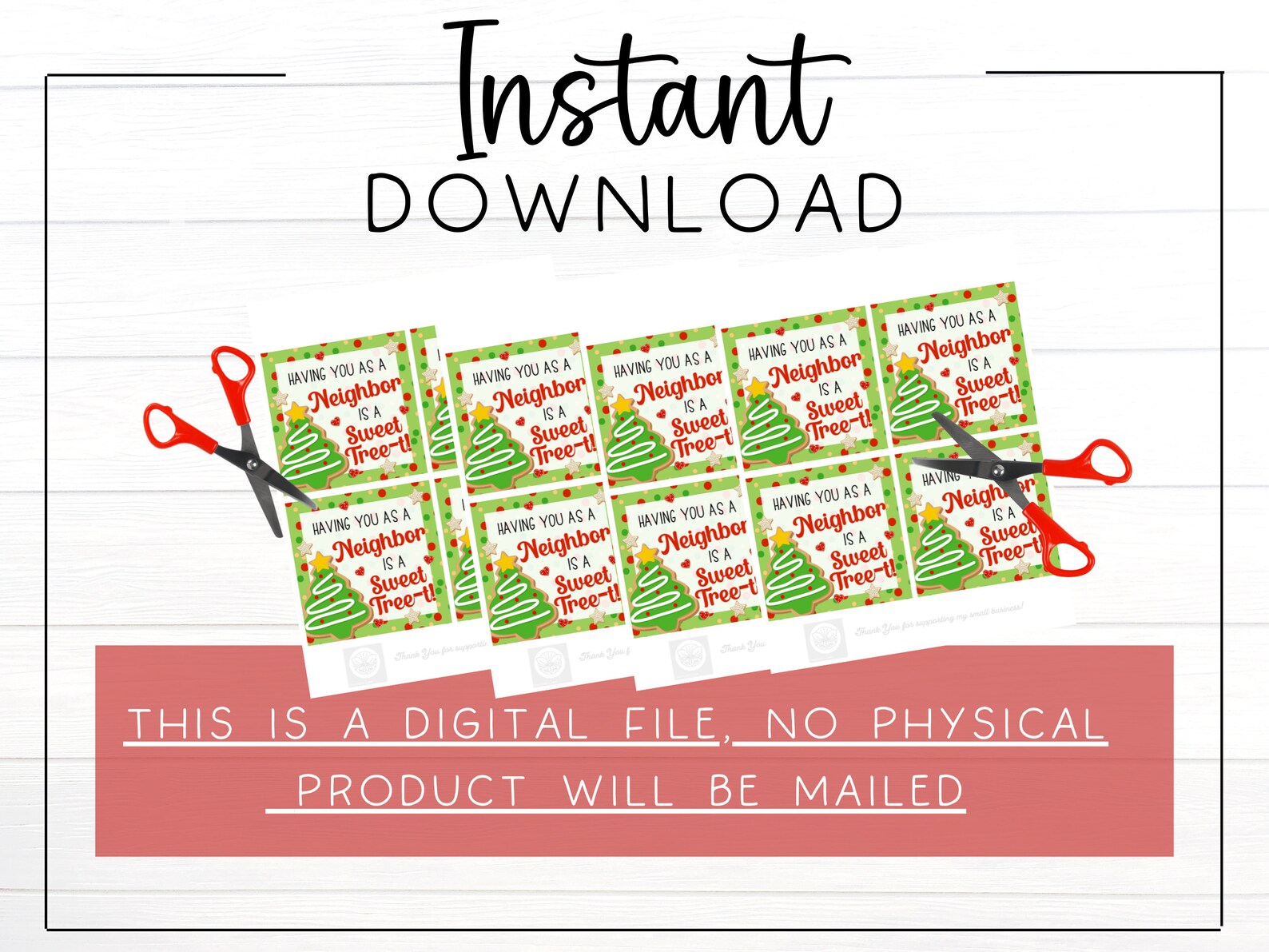 Gift Tag Printable Neighbors Christmas Gifts for Neighbors - Etsy