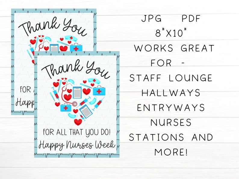 Nurse Week Appreciation Sign Nurse Appreciation Happy - Etsy