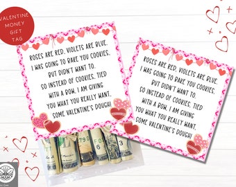 Valentine's Day Dough Money Gift | Valentine's Money Holder | DIY Valentines Gifts | Valentine's Day Cash Holder | Gifts for Him Money