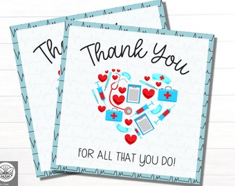 Nurse Week Appreciation Gift Tag | Nurse Appreciation | Happy Nurses Week Gift Tag | Instant Download | Nurse Thank You Tag