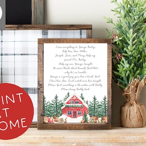 Prayer from Bedford Falls | It&#39;s a Wonderful Life | George Bailey | Bedford Falls | Bailey Brothers | It&#39;s a Wonderful Life Movie Gift