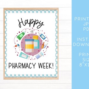 Pharmacy Week | Gifts for Pharmacists | Pharmacy Tech Appreciation Gift | Printable Appreciation Sign | Thank You Sign Printable