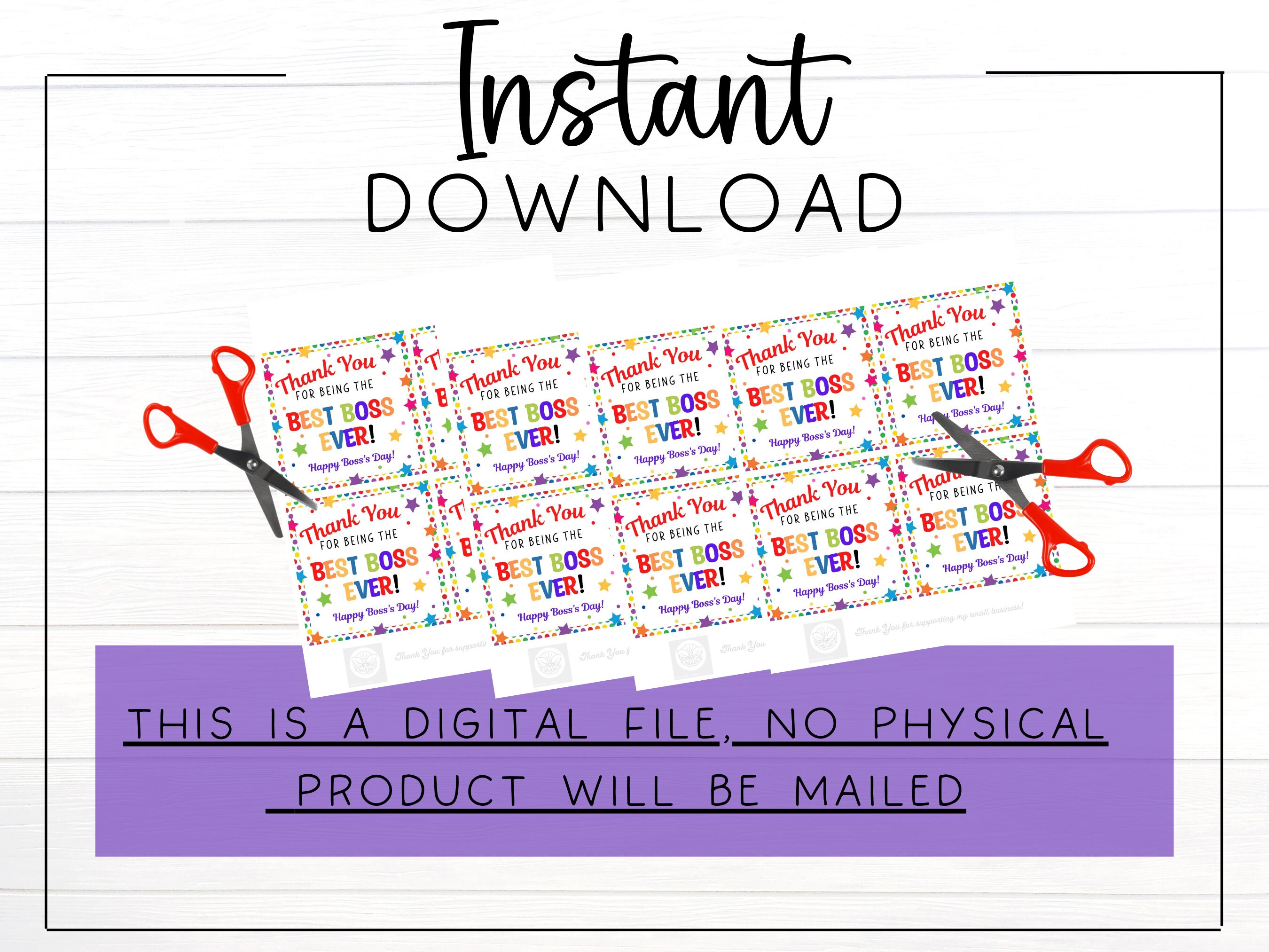 Happy Boss's Day Printable Boss's Day Gift Tag - Etsy