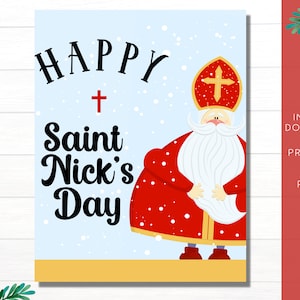 Día de San Nicolás / Escuela Católica en el Hogar / Navidad en la Escuela Católica / Signo del Día de San Nicolás / Decoración de San Nicolás / Signo de San Nicolás imprimible