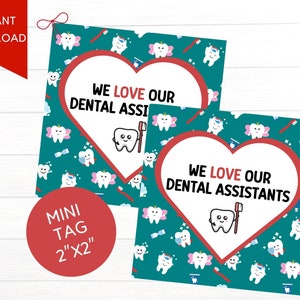 Etiquetas para presentes da apreciação do assistente dental | Feliz Semana do Assistente Odontológico | Pessoal de escritório | Semana do Auxiliar de Consultório Dentista | Biscoito para equipe odontológica