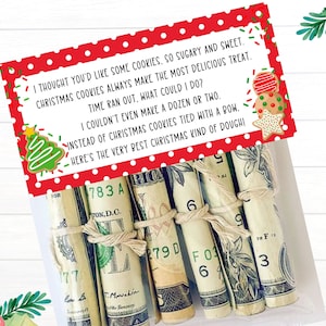 Urlaub Teigtaschen | Weihnachts-Teig-Leckerli-Taschendeckel | Geldgeschenk Ideen | Urlaub Weihnachten Geschenk Topper | Weihnachtsgeschenk für Jugendliche