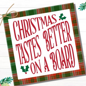 Charcuterie Board Christmas Gift Tags | Christmas Gifts for Neighbors | Charcuterie Board Ideas Gift | Cutting Board Tag | Charcuterie Tag