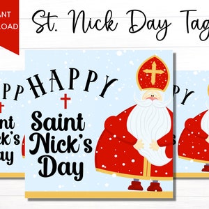 Religiöse Weihnachtskarten | St. Nikolaus Tag Traditionen | St. Nick's Day Tags | Sonntagsschule Weihnachtshandwerk | Katholischer Weihnachtsanhänger