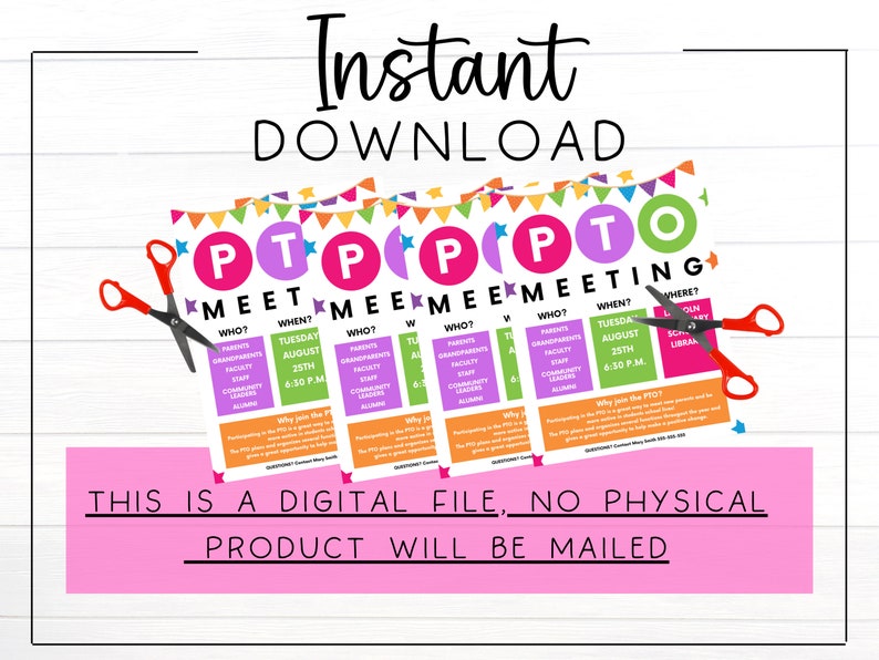 PTO Templates PTO Meeting Flyer Back to School PTO Meeting Etsy PTO Templates PTO Meeting Flyer Back to School PTO Meeting Etsy