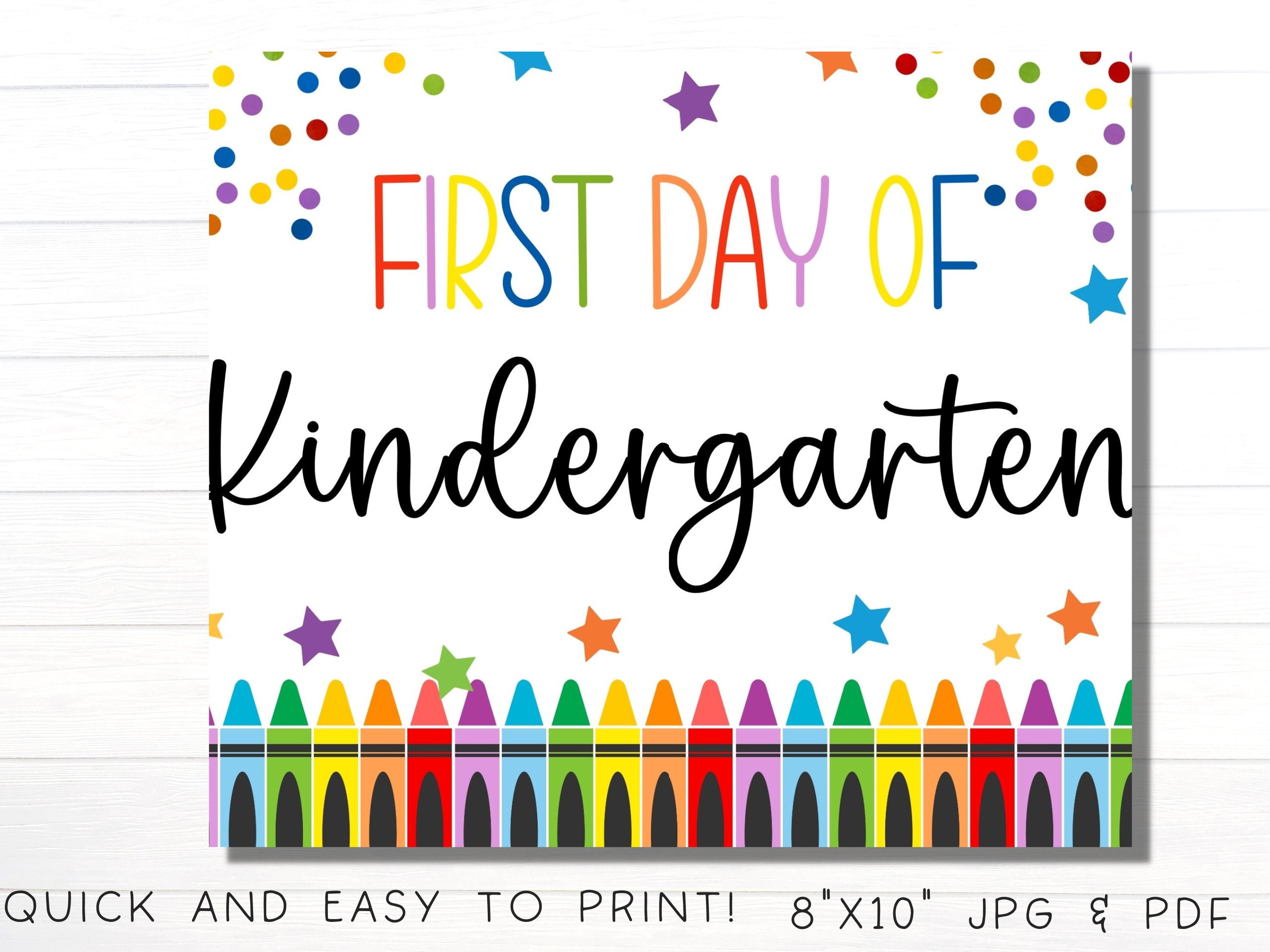 First Day of School Sign Printable Sign 8x10 Sign Etsy