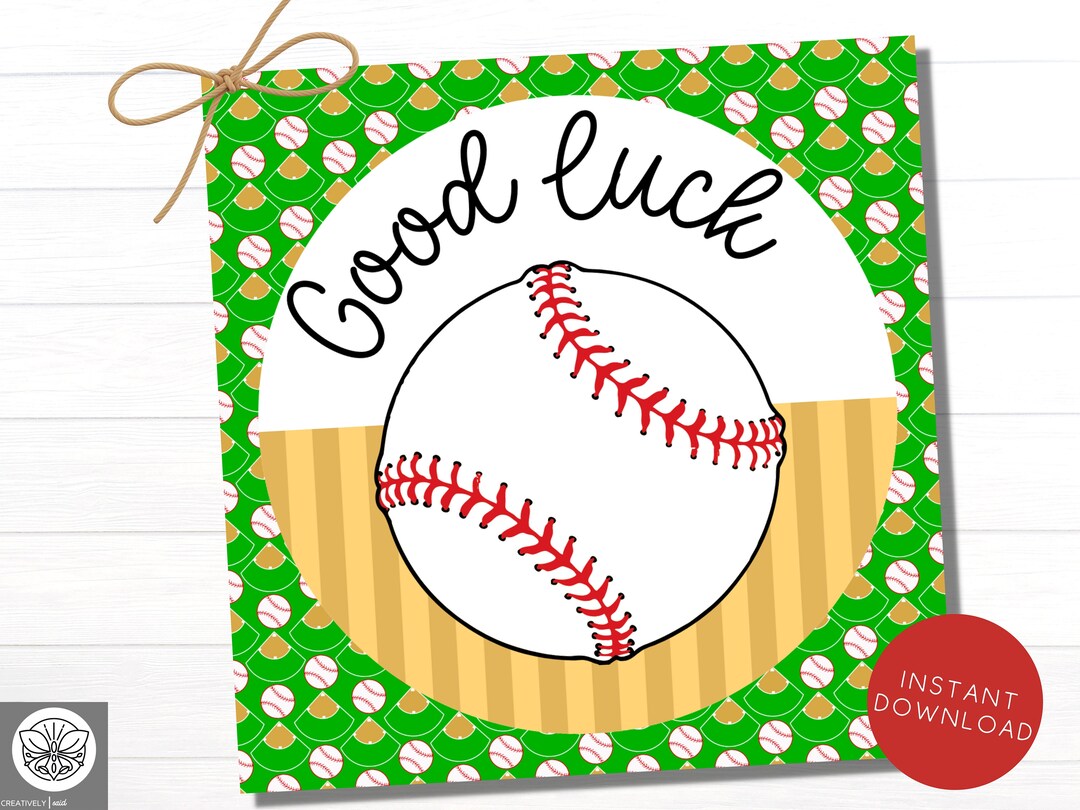 Baseball Coach Gift Printable DIY Good Luck Baseball Locker Etsy