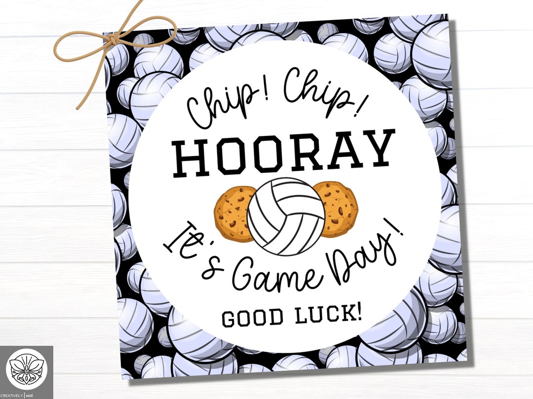 Volleyball Good Luck Tags Printable Volleyball Party Favor Volleyball