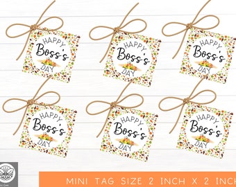 Happy Boss's Day Printables | Boss's Day Gift Tags | Gifts for Boss's Day | Cookie Tags for Boss's Day | Happy Boss's Day Gifts | Gift Tags