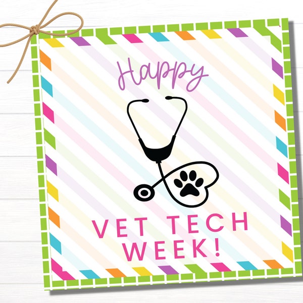 Vet Tech Week Appreciation Cards Etsy