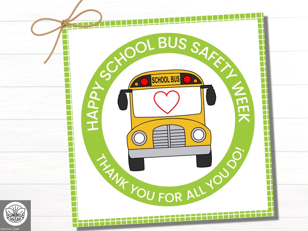 School Bus Safety Week School Bus Driver Appreciation Etsy