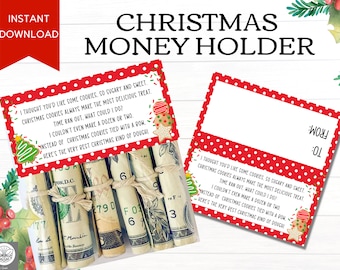 Christmas Money Holder | Money Holder Cards | Christmas Money Gift Ideas | Unique Christmas Money Holders | Christmas Card Money Holder Tag