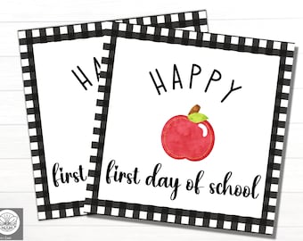 Printable Tags for First Day of School | Back to School Tag | Teacher Tag | Teacher Gift Tag | Printable Back To School Tag | School Gift