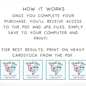 Printable Nurse appreciation Tag with a heart with medical items and text that says Thank You for all that you do Happy Nurses Week Printable Size is 4 inches by 4 inches and this is a digital download