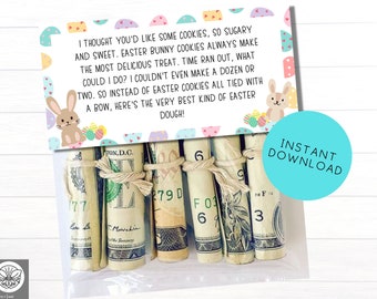 Easter Money Gift Card Holder | Easter Dough Cash Gift for Kids Teens Adults | Money Gift Holder for Easter Basket | Bunny Money