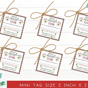 Clubtag Kerstvakantie Gelei van de Maand | Afdrukbare club gelei van de maand | Citaten Clark Griswold | Citaten van neef Eddie | Cadeaukaartje