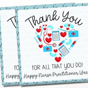 Nurse Practitioner Week Appreciation Gift Tag | Nurse Appreciation | Happy Nurse Practitioner Week Gift Tag | Gift for Nurse Practitioners