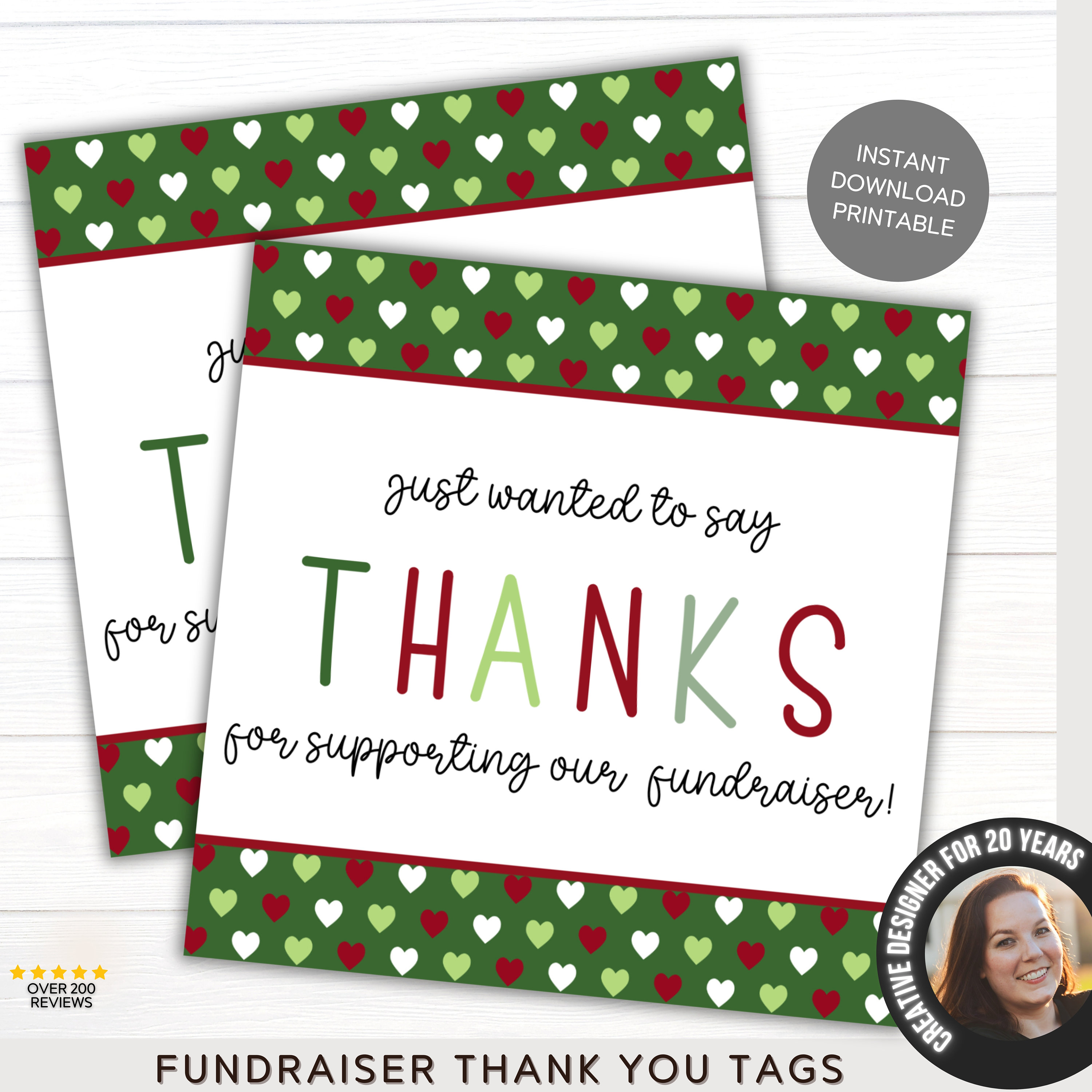 Chick fil a Thank you tag Customizable Template DIY