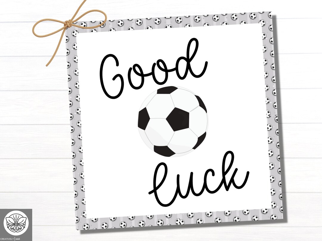 Soccer Good Luck Tags Printable Soccer Party Favor Soccer Team Treat Tags Soccer Team Treat