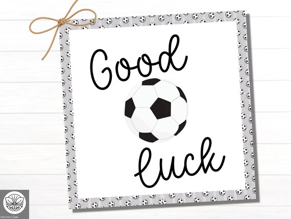 Soccer Good Luck Tags Printable Soccer Party Favor Soccer - Etsy