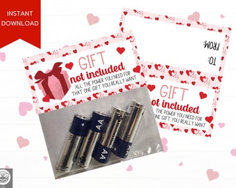Funny Valentine's Day Gifts for Him | Gag Gifts | Prank Gifts | Gift Not Included | Valentines Day Gift Cards | Galentines Day Card | BFF