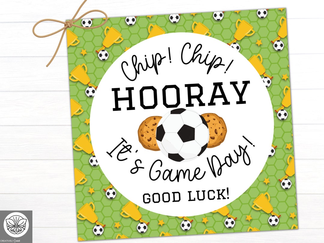 Soccer Good Luck Tags Printable Soccer Party Favor Soccer Etsy