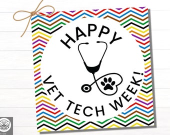 Veterinary Technician Week | Vet Tech Appreciation | Gifts for Vet Techs | Gifts for Veterinary Technicians | Printable Gift Tags | Vet Tech