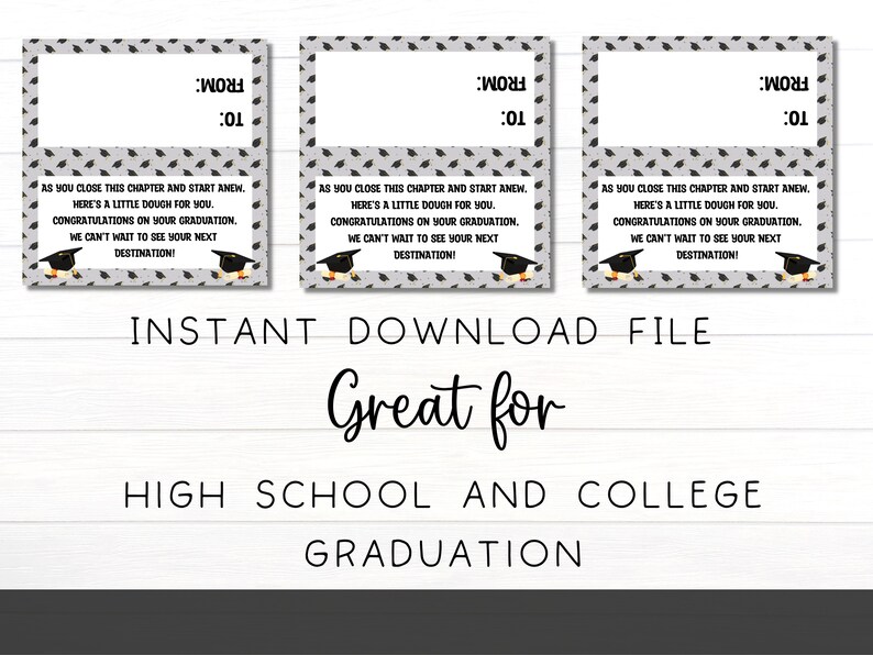 Graduation Money Gift Ideas Printable Instant Download Etsy