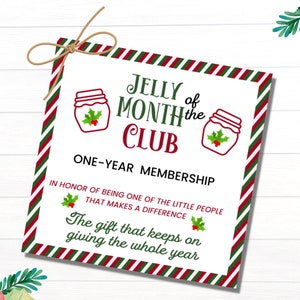 Clubtag Kerstvakantie Gelei van de Maand | Afdrukbare club gelei van de maand | Citaten Clark Griswold | Citaten van neef Eddie | Cadeaukaartje