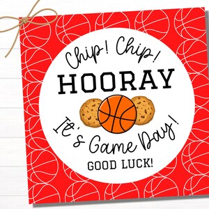 Basketball Good Luck Tags | Printable Basketball Party Favor | Basketball Coach Gift | Basketball Team Treat Tags | Basketball Printable