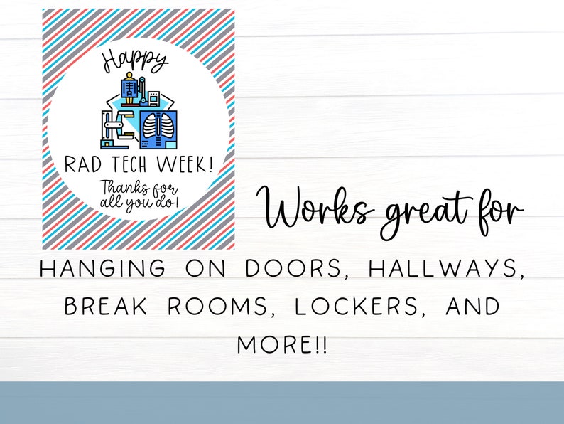 Rad Tech Week Printable Sign | Gift for Rad Techs | Radiology ...