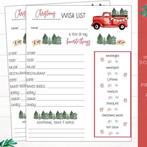Weihnachts Wunschliste zum Ausdrucken | Weihnachtsmann Druckbare Frage | Weihnachtsmann Fragebogen Printable | Wunschliste Santa Printable | Büro Weihnachtsgeschenk