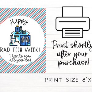 Rad Tech Week Printable Sign | Gift for Rad Techs | Radiology ...