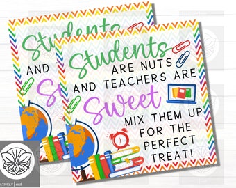 Printable Trail Mix Tag | Teacher Appreciation Tag | Teacher Treat Tag | Instant Download | Trail Mix Tag | Teacher Appreciation Week Gifts