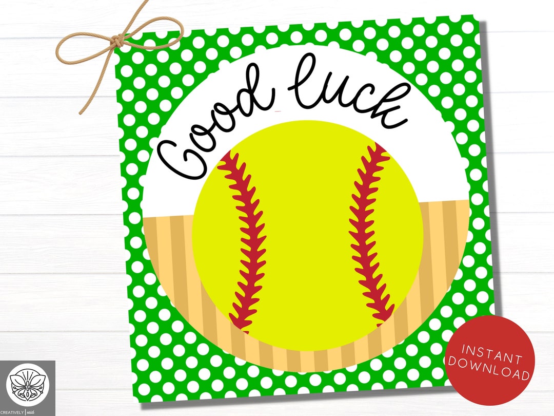 Softball Coach Gift Printable DIY Good Luck Softball Locker Etsy